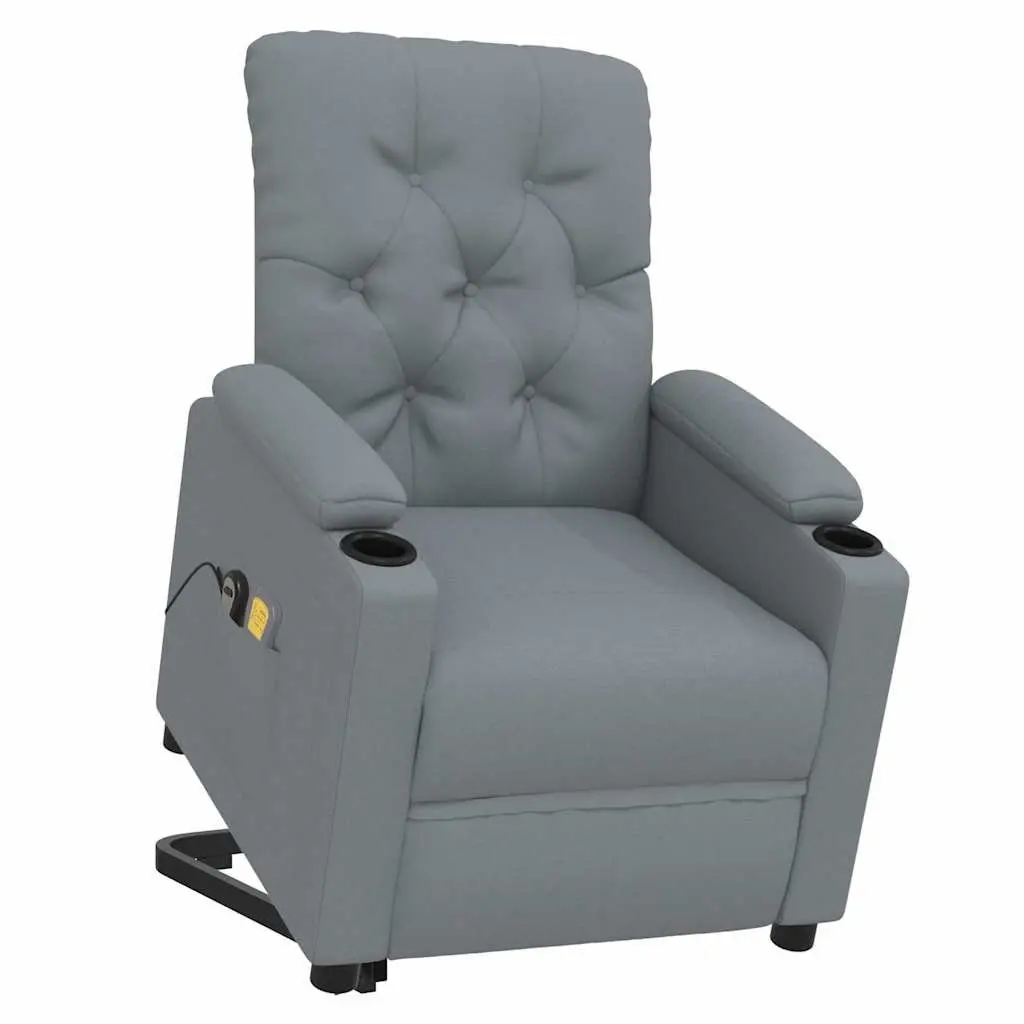 Electric Massage Chair for Health and Beauty Grey Fabric Size