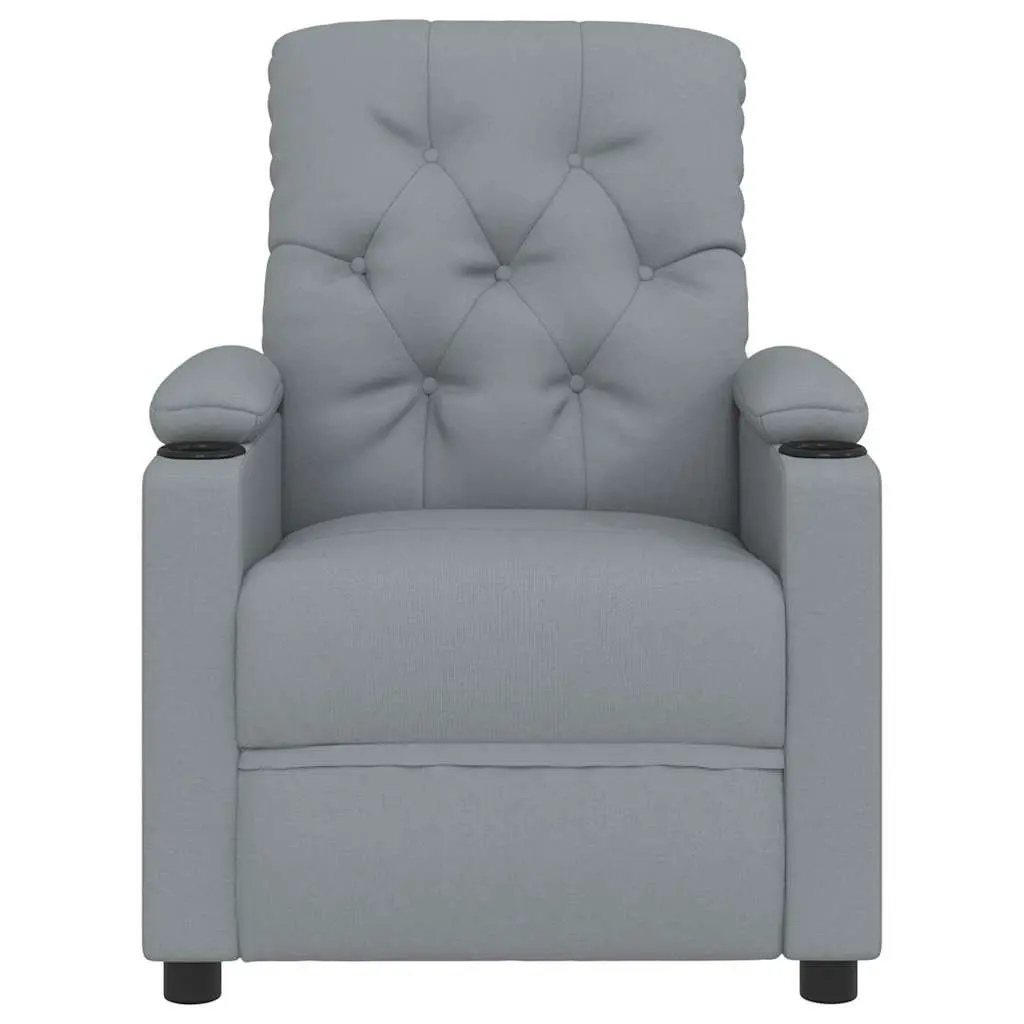Electric Massage Chair for Health and Beauty Grey Fabric Size