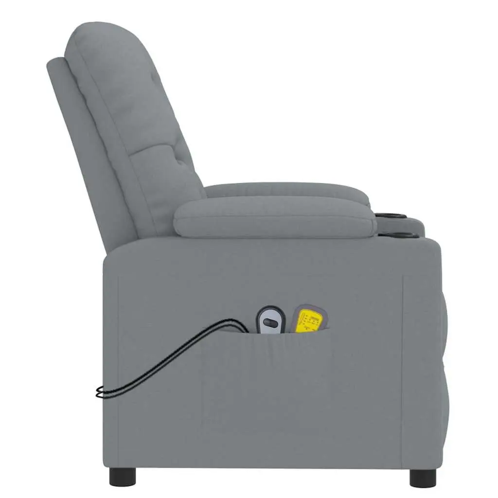 Electric Massage Chair for Health and Beauty Grey Fabric Size