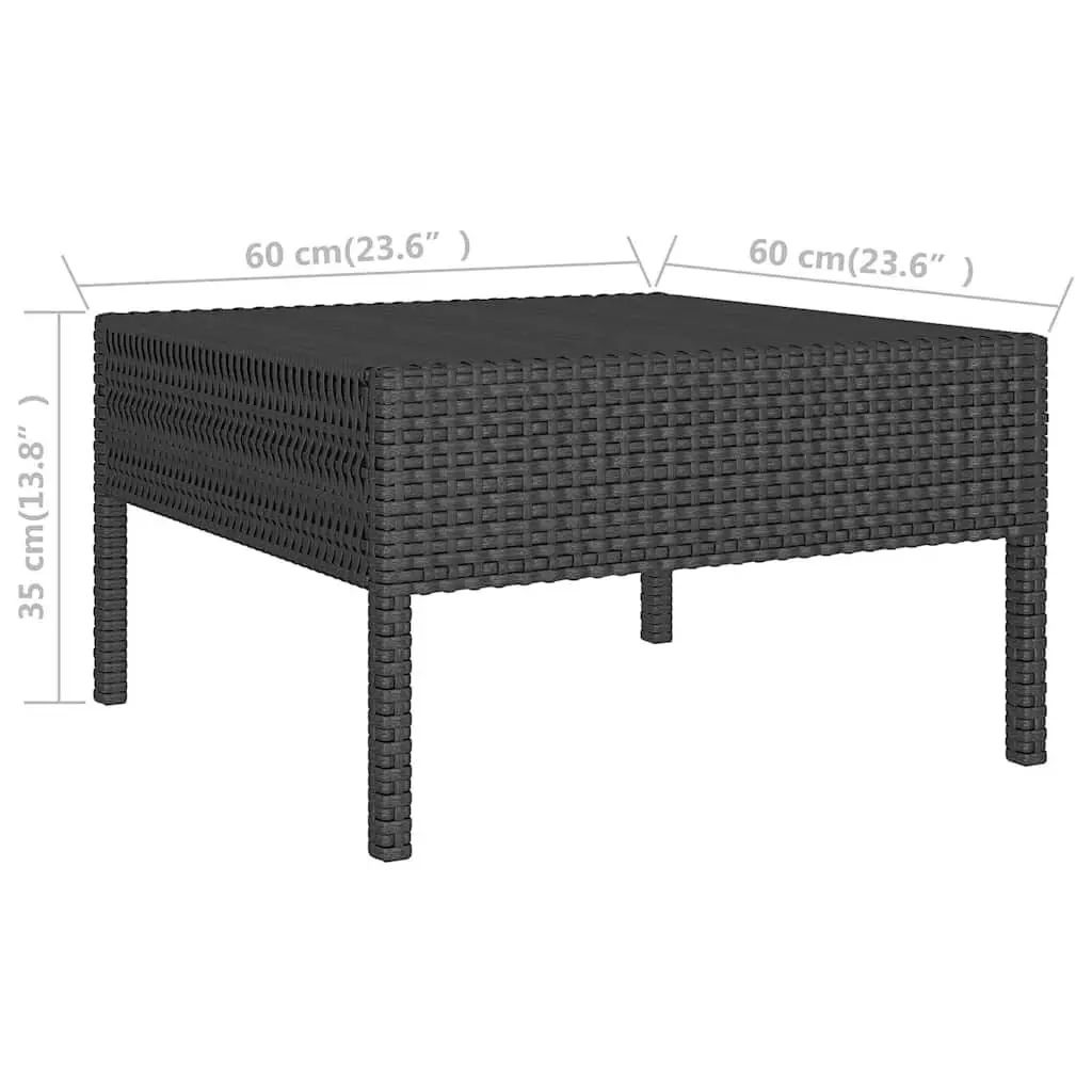 6-Piece Black Patio Lounge Set