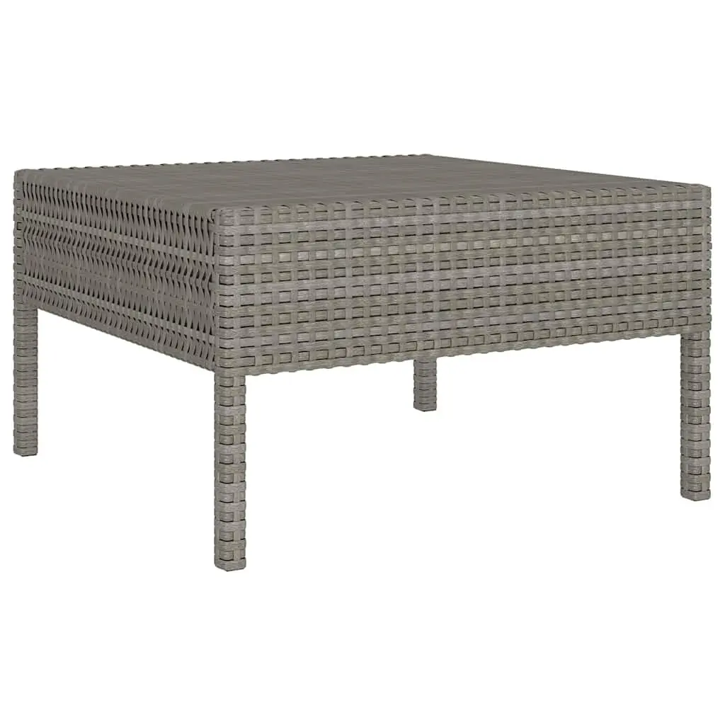 Patio Furniture Set 6 Piece Grey Rattan Lounge for Outdoor Relaxation with Cushions