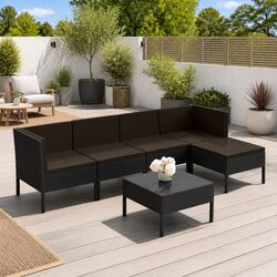 6-Piece Garden Lounge Set Specifications: Modular, Durable