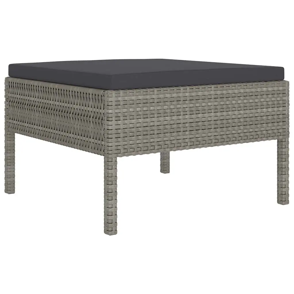 Garden Lounge Set Outdoor Furniture 6 Piece Grey with Cushions