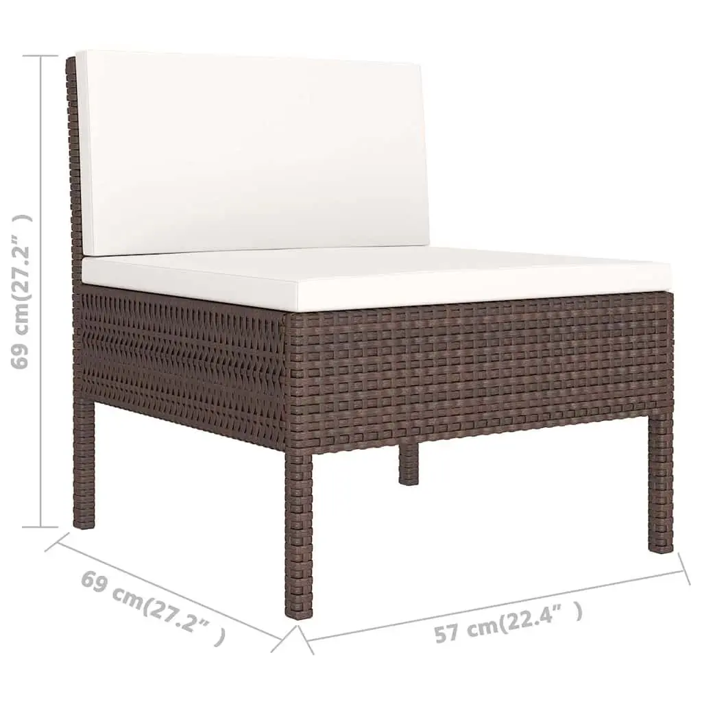 9-Piece Garden Lounge Set with Durable PE Rattan