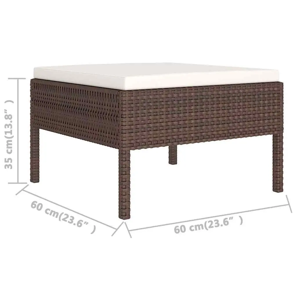 9-Piece Garden Lounge Set with Durable PE Rattan