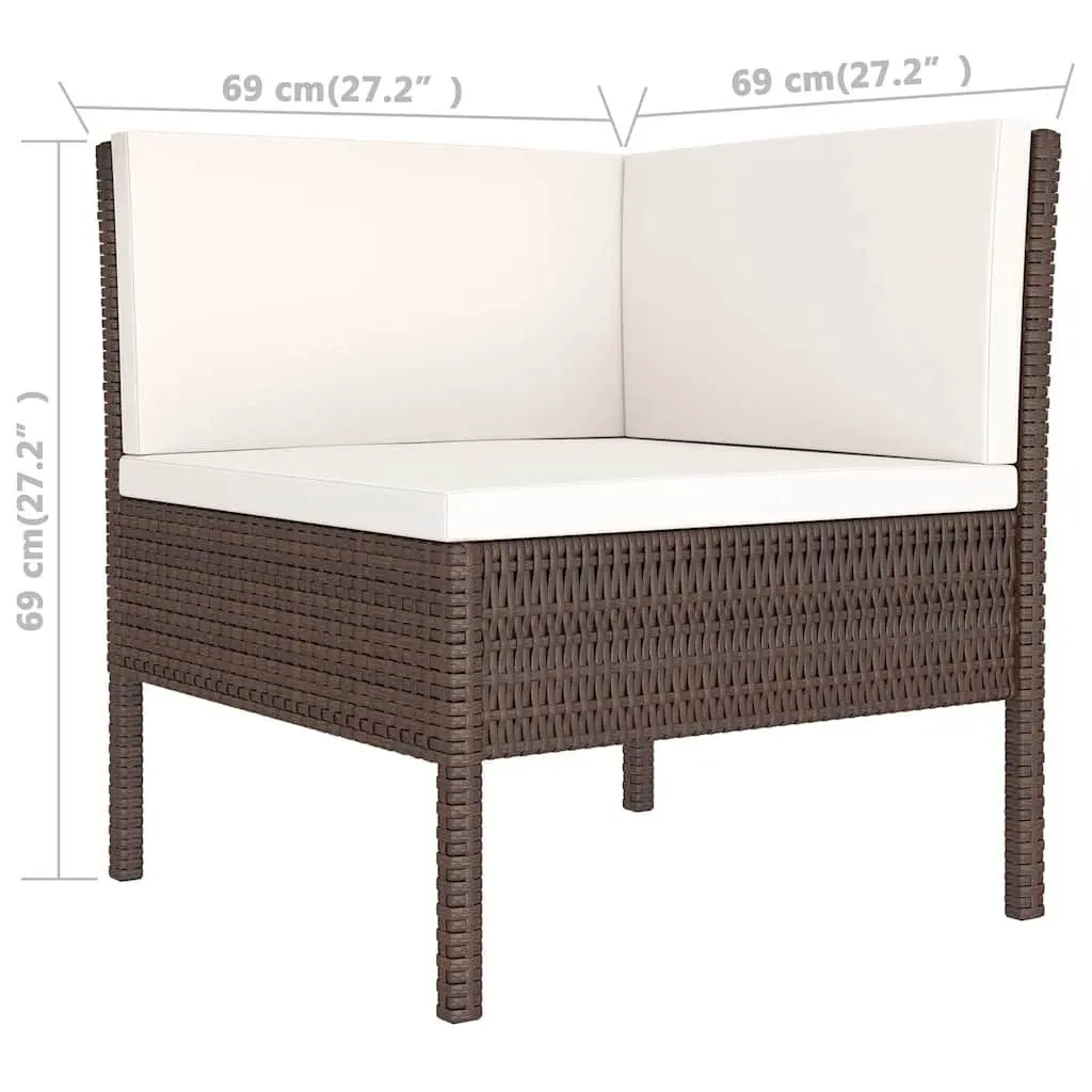 9-Piece Garden Lounge Set with Durable PE Rattan