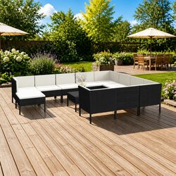 12-Piece Outdoor Lounge Set with Dimensions and Specs