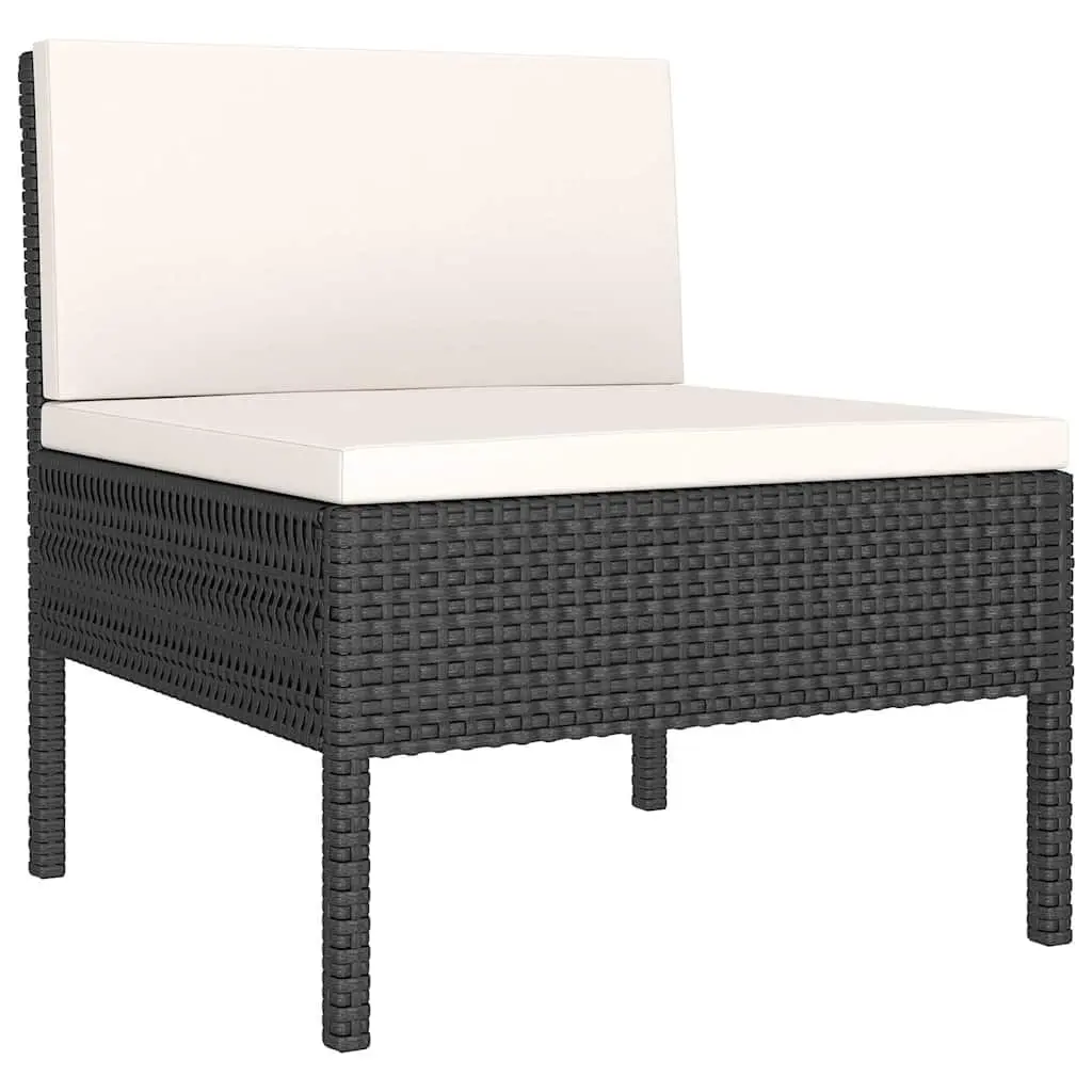 Garden Lounge Set Outdoor Furniture 12 Piece Black Cushions Patio