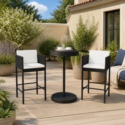 Black 3 Piece Garden Bar Set: Specs & Features