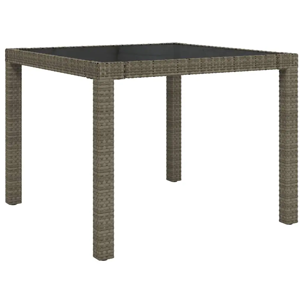 Outdoor Dining Set Garden Patio 3 Piece Grey Poly Rattan Furniture with Cushions