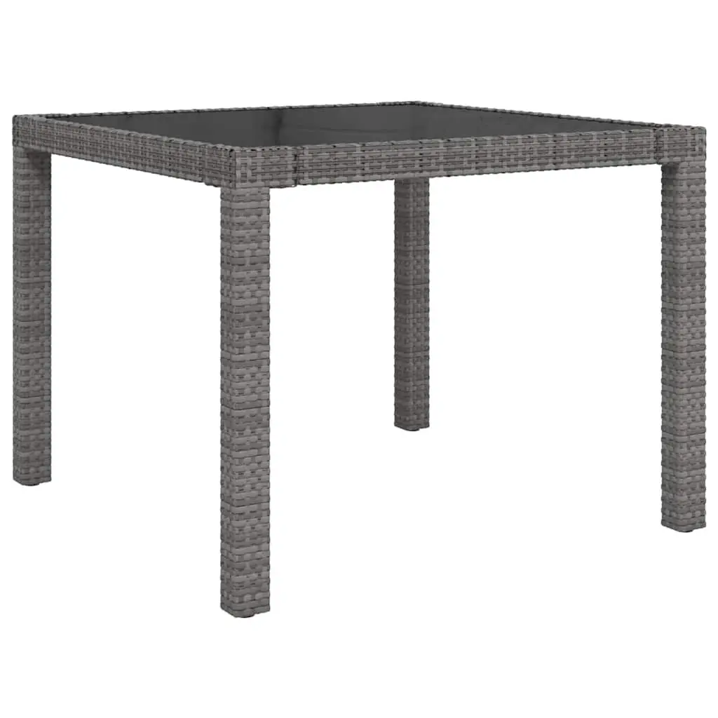5 Piece Grey PE Rattan Outdoor Dining Set with Cushions for Garden Use Steel Frame