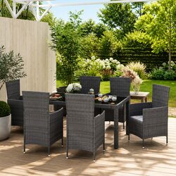 Specifications of 7 Piece Grey Outdoor Dining Set