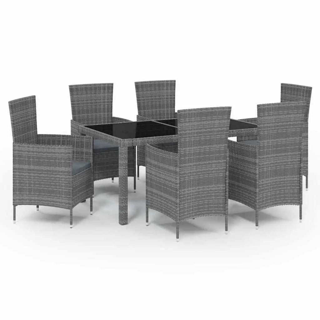 7 Piece Grey Outdoor Dining Set