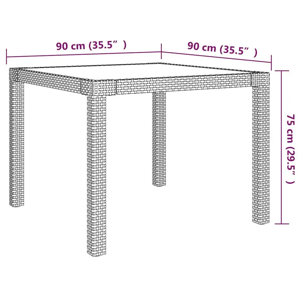 Outdoor Dining Set Garden Patio 5 Piece Beige Poly Rattan Furniture