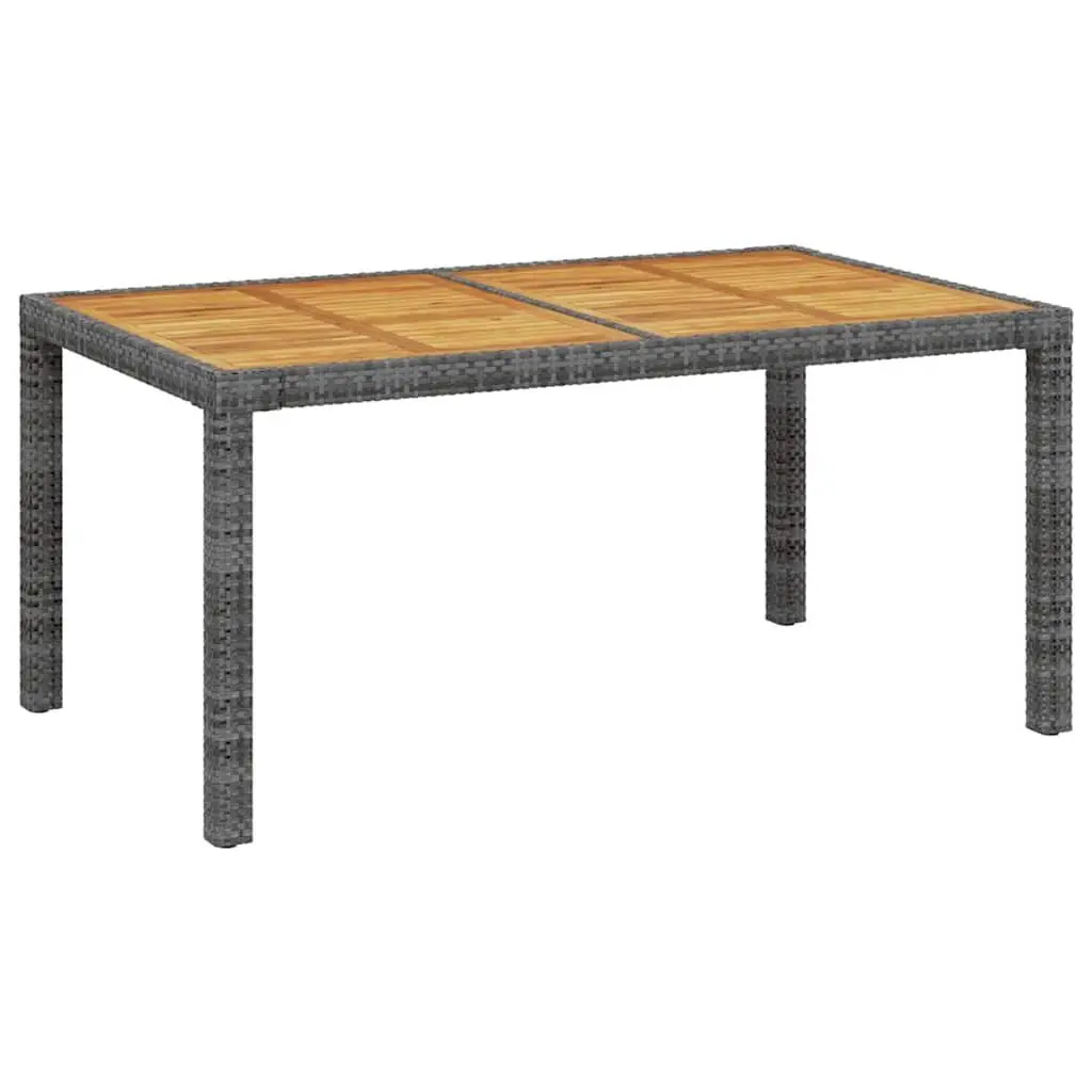 Grey Poly Rattan 5 Piece Outdoor Dining Furniture Set for Garden with Cushions