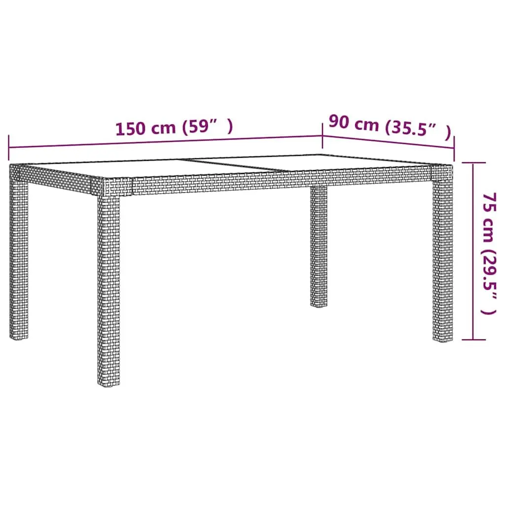 Grey Poly Rattan 5 Piece Outdoor Dining Furniture Set for Garden with Cushions