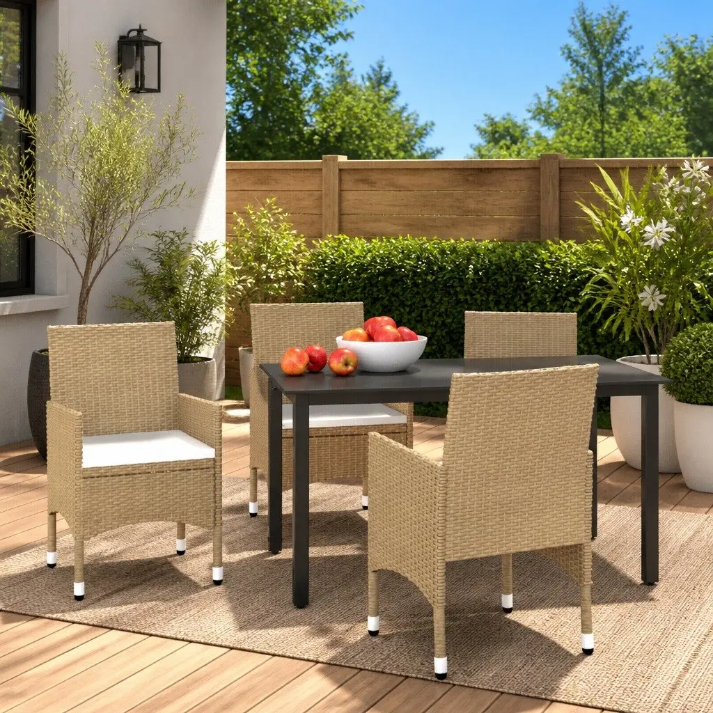 Garden Dining Set Outdoor Patio Furniture 5 Piece with Cushions