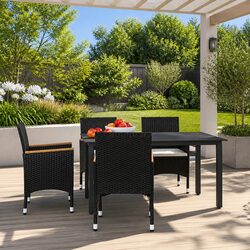 Specifications of 5 Piece Garden Dining Set with Cushions