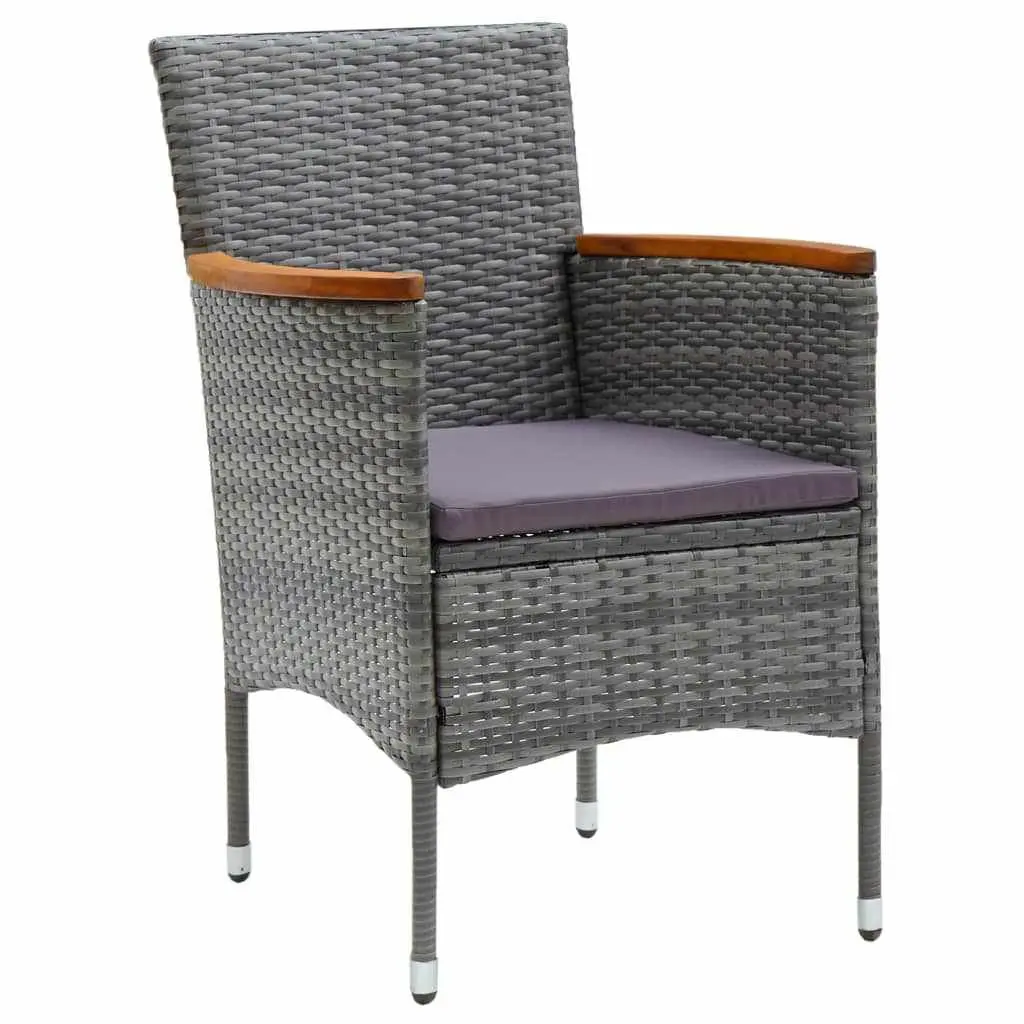 Garden Dining Set 7 Piece Outdoor Patio Furniture with Cushions Grey