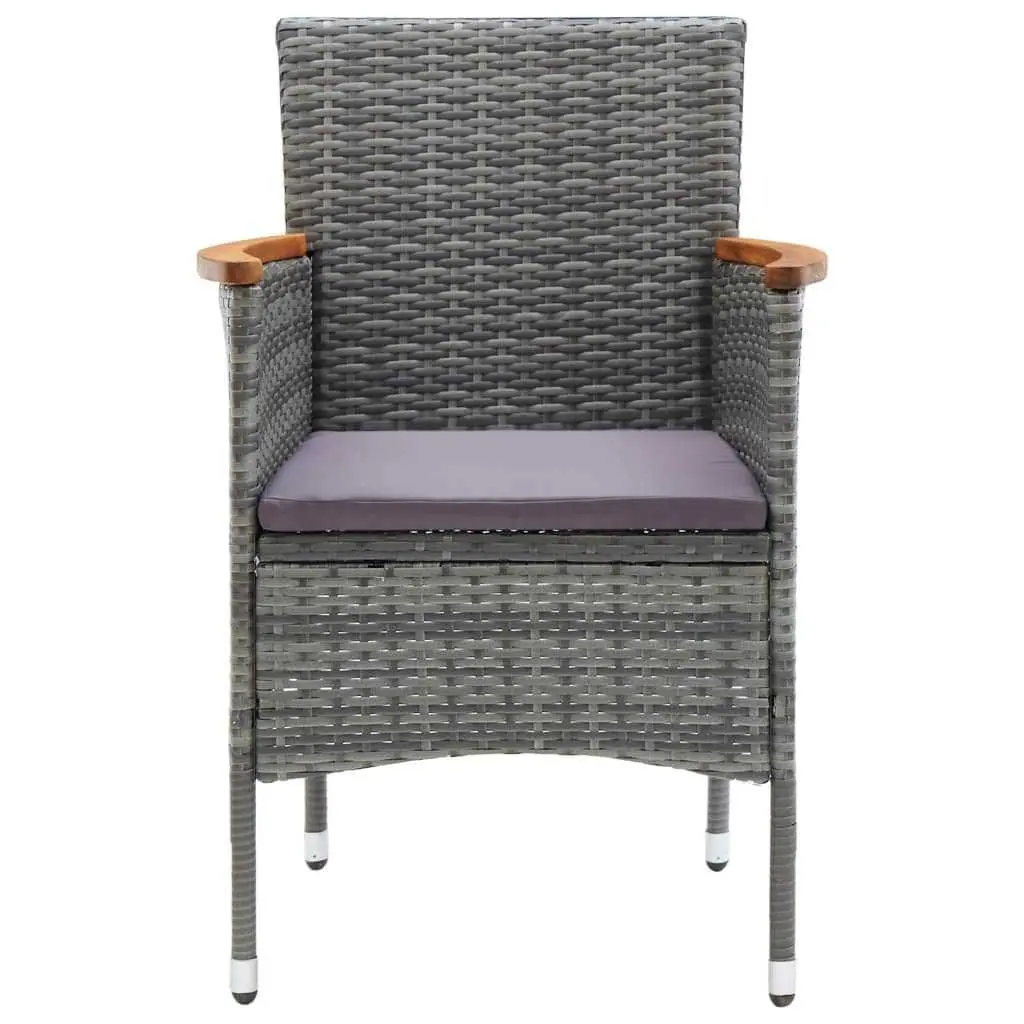 Garden Dining Set 7 Piece Outdoor Patio Furniture with Cushions Grey