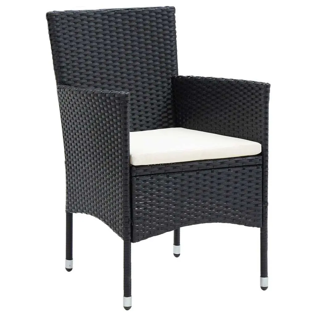 7 Piece Black Outdoor Dining Set