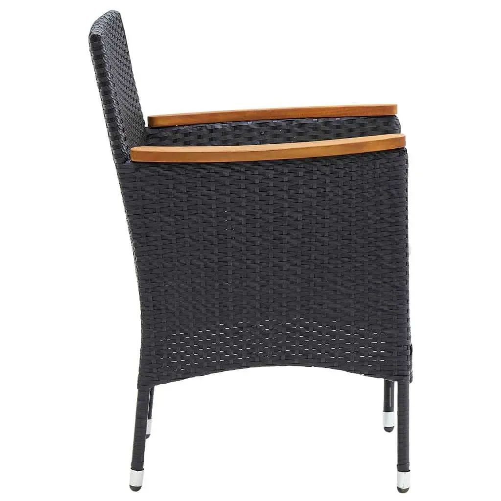 9 Piece Garden Dining Set in Black