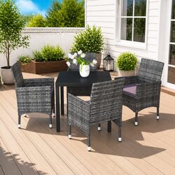 5 Piece Outdoor Dining Set: Dimensions and Features