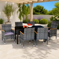 Specifications for 7-Piece Outdoor Dining Set with Cushions