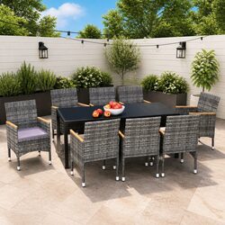Specifications of 9 Piece Outdoor Garden Dining Set