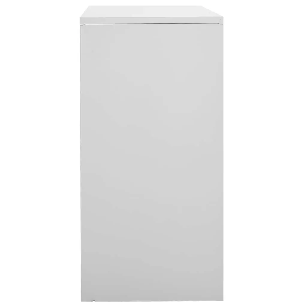 Locker Cabinet Office School Bedroom 2 Piece Set Grey Steel Storage Organiser