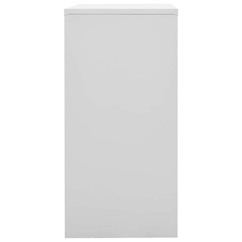 Storage Locker Cabinets Set 2 pcs Light Grey Blue Metal Cabinet Organization