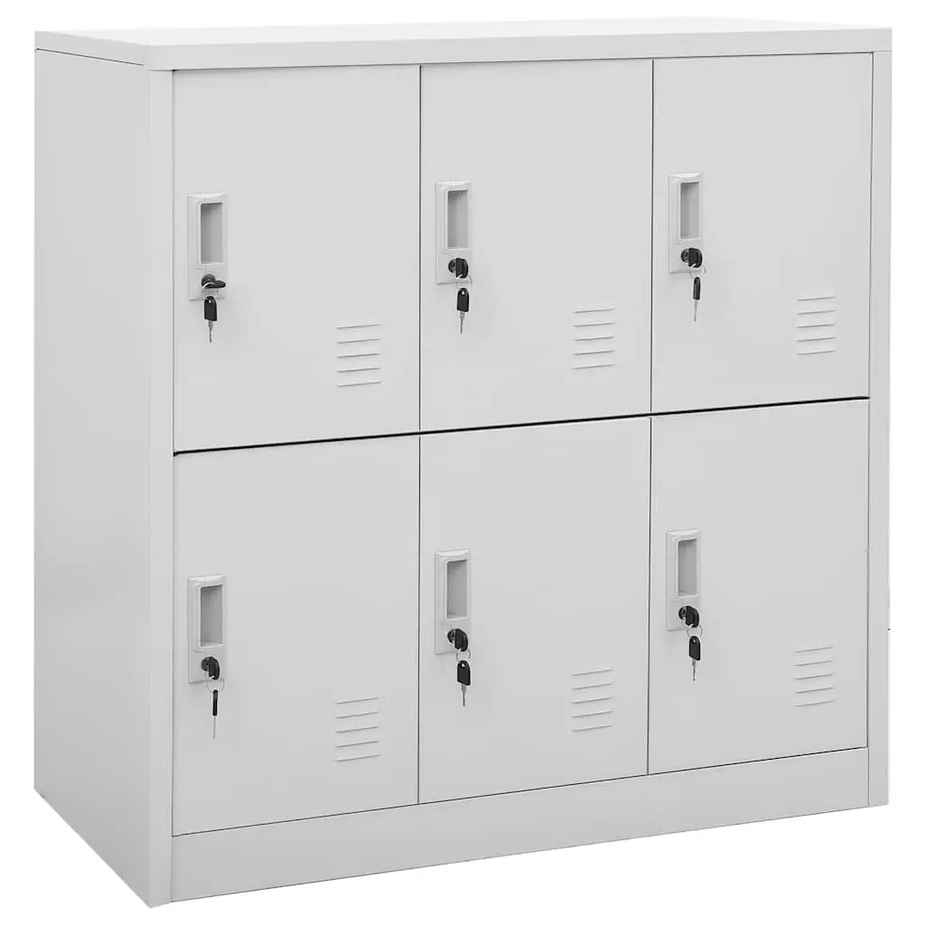 Storage Locker Cabinets Office School 5 Piece Set Grey