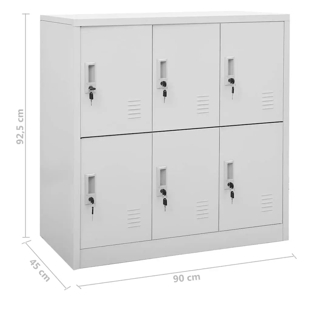 Storage Locker Cabinets Office School 5 Piece Set Grey
