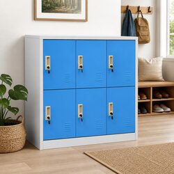Detailed Specs: 5-Piece Lockable Locker Cabinet Set