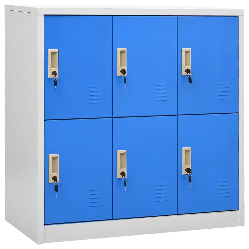 Locker Cabinet Set 5 pcs Storage Organiser Steel Lockable Office School Shoes