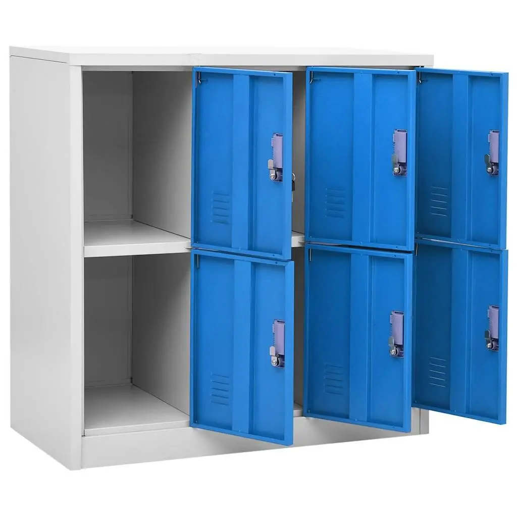 Locker Cabinet Set 5 pcs Storage Organiser Steel Lockable Office School Shoes