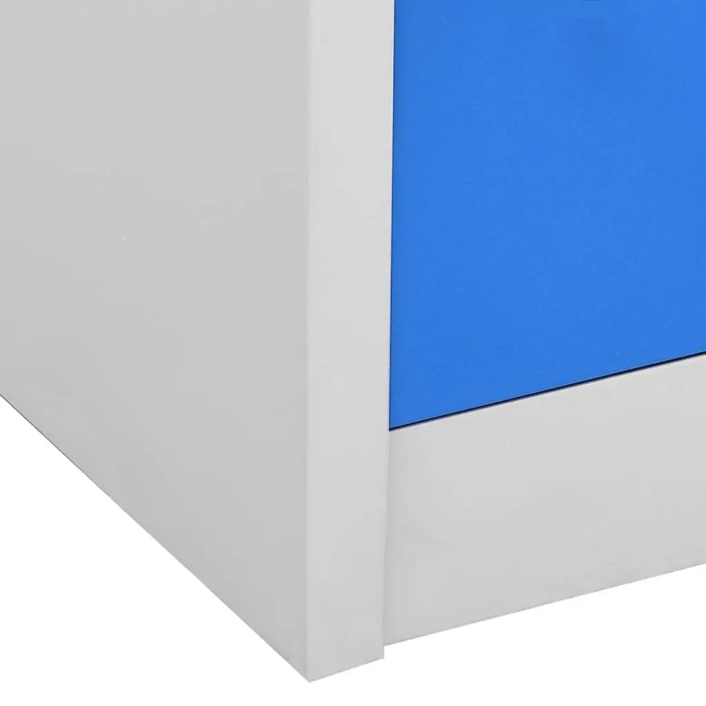 Locker Cabinet Set 5 pcs Storage Organiser Steel Lockable Office School Shoes