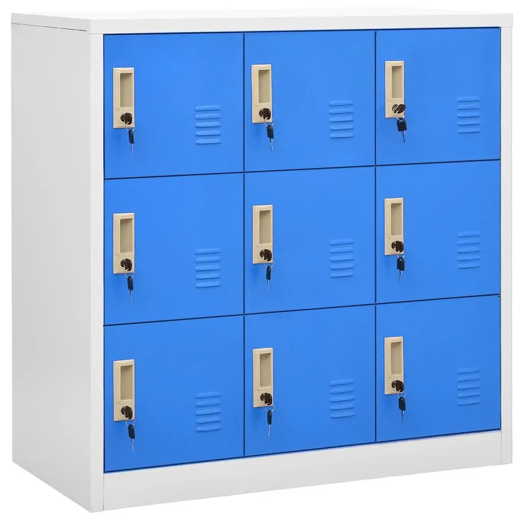 Storage Locker Cabinet Set 2 pcs Steel Lockable Organiser Bedroom Office School