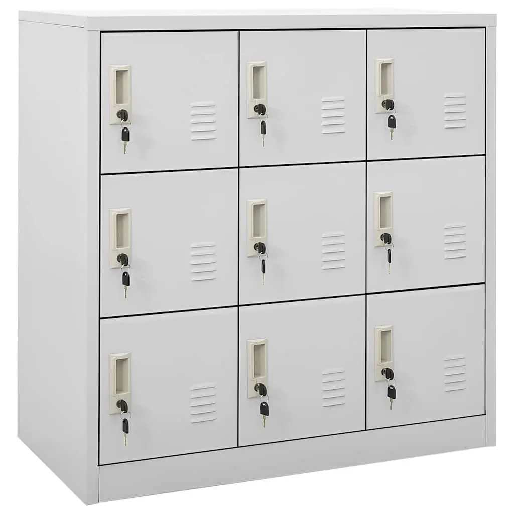 Storage Locker Cabinet Set Office Bedroom Grey Steel 5 Piece