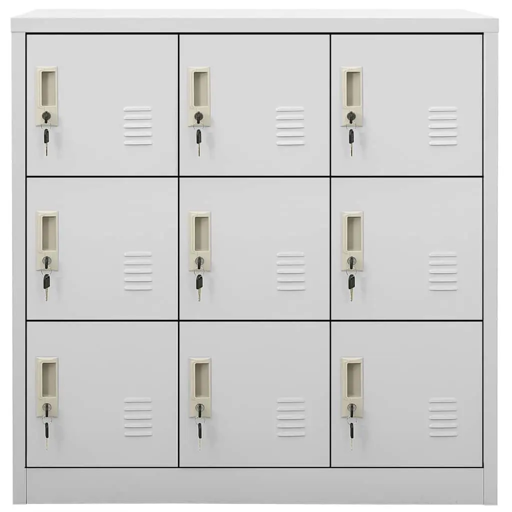 Storage Locker Cabinet Set Office Bedroom Grey Steel 5 Piece