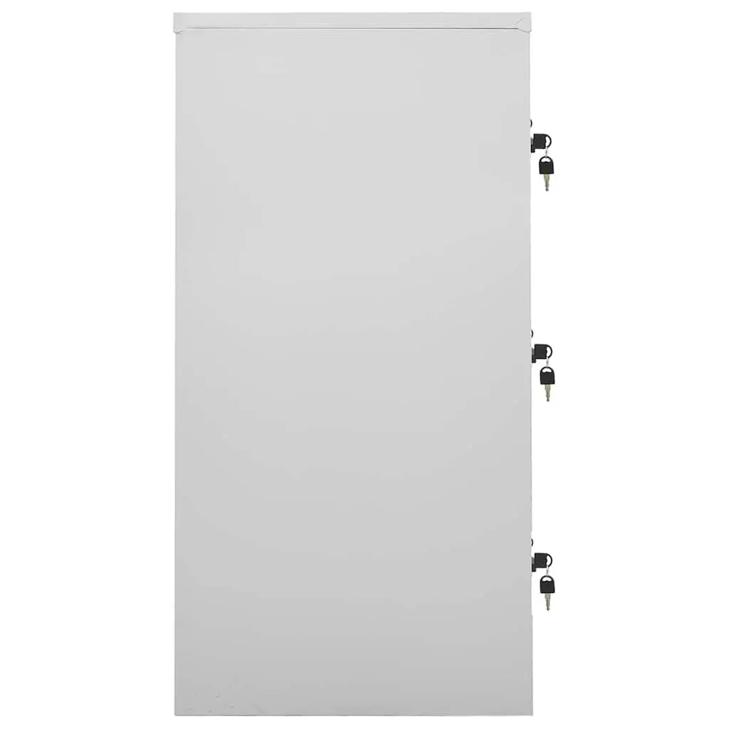 Storage Locker Cabinet Set Office Bedroom Grey Steel 5 Piece