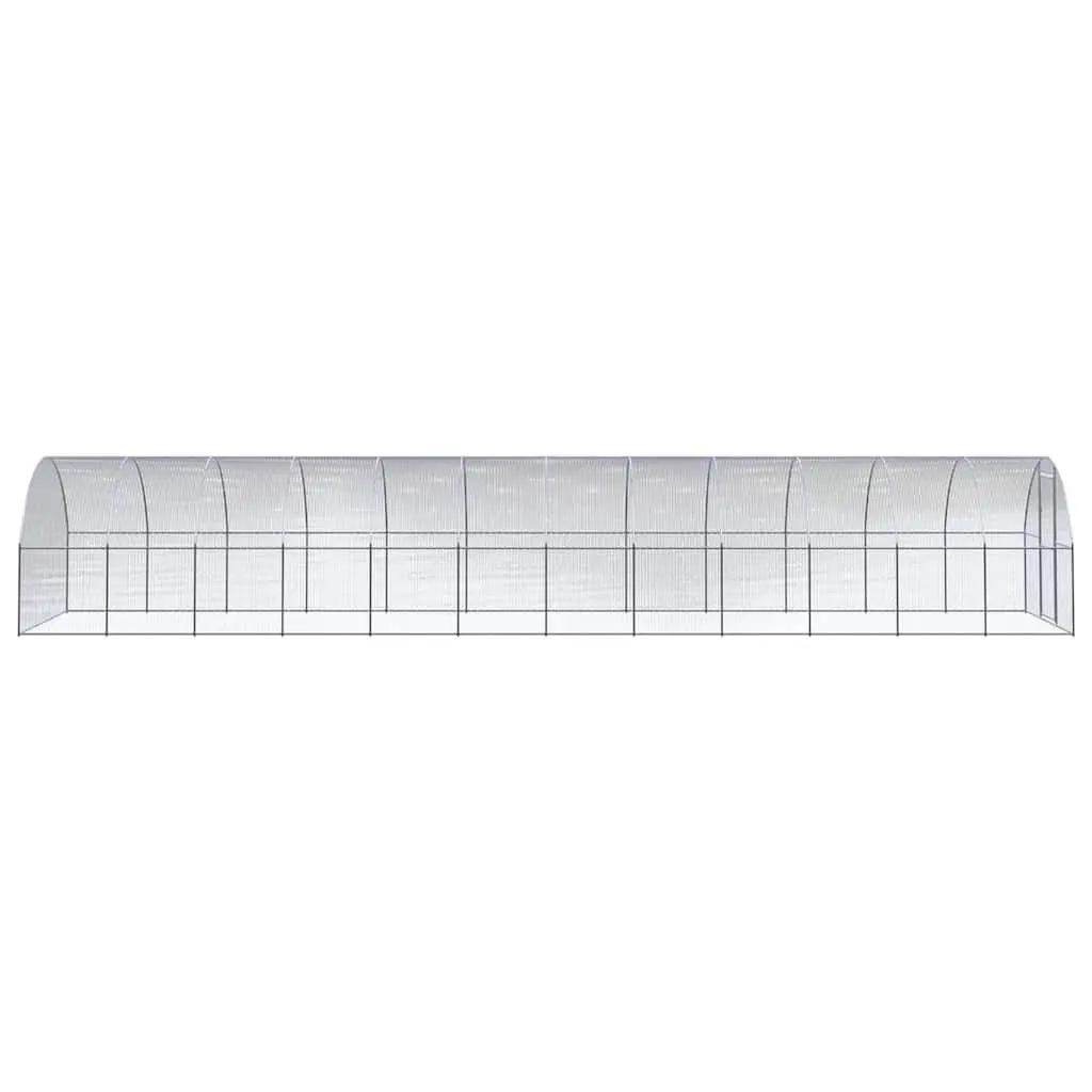 Chicken Coop Outdoor 3x12x2m Galvanised Steel Enclosure Run for Poultry Ducks Hens