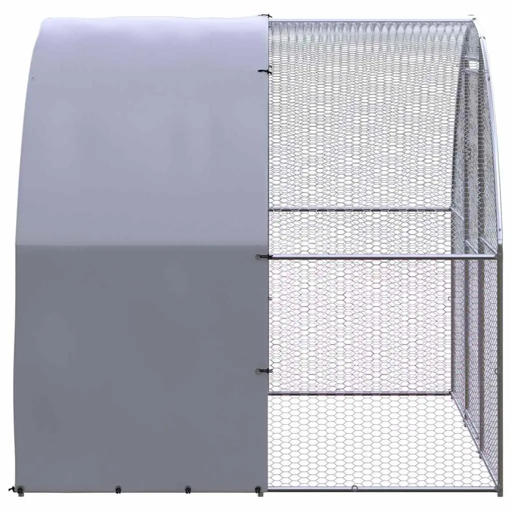 Outdoor Chicken Coop for Backyard Poultry 3x2x2 m Galvanised Steel Enclosure