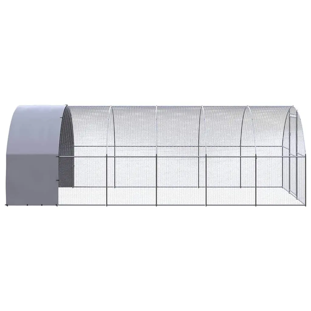 Outdoor Chicken Coop for Backyard 3x6x2m Galvanised Steel Poultry Enclosure Run Hens Ducks