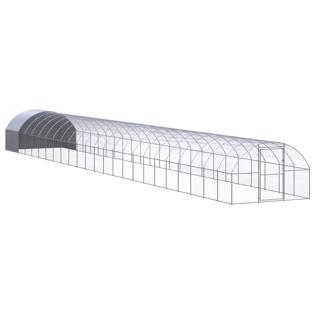 Outdoor Chicken Coop for Backyard Poultry 3x24x2m Galvanised Steel Enclosure