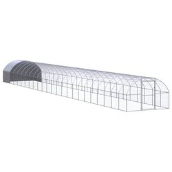 Outdoor Chicken Coop Dimensions 3x24x2m - Galvanised Steel