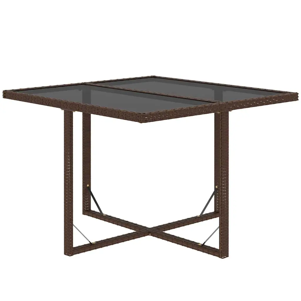 Garden Dining Set Outdoor Patio Furniture 9 Piece Brown PE Rattan with Cushions