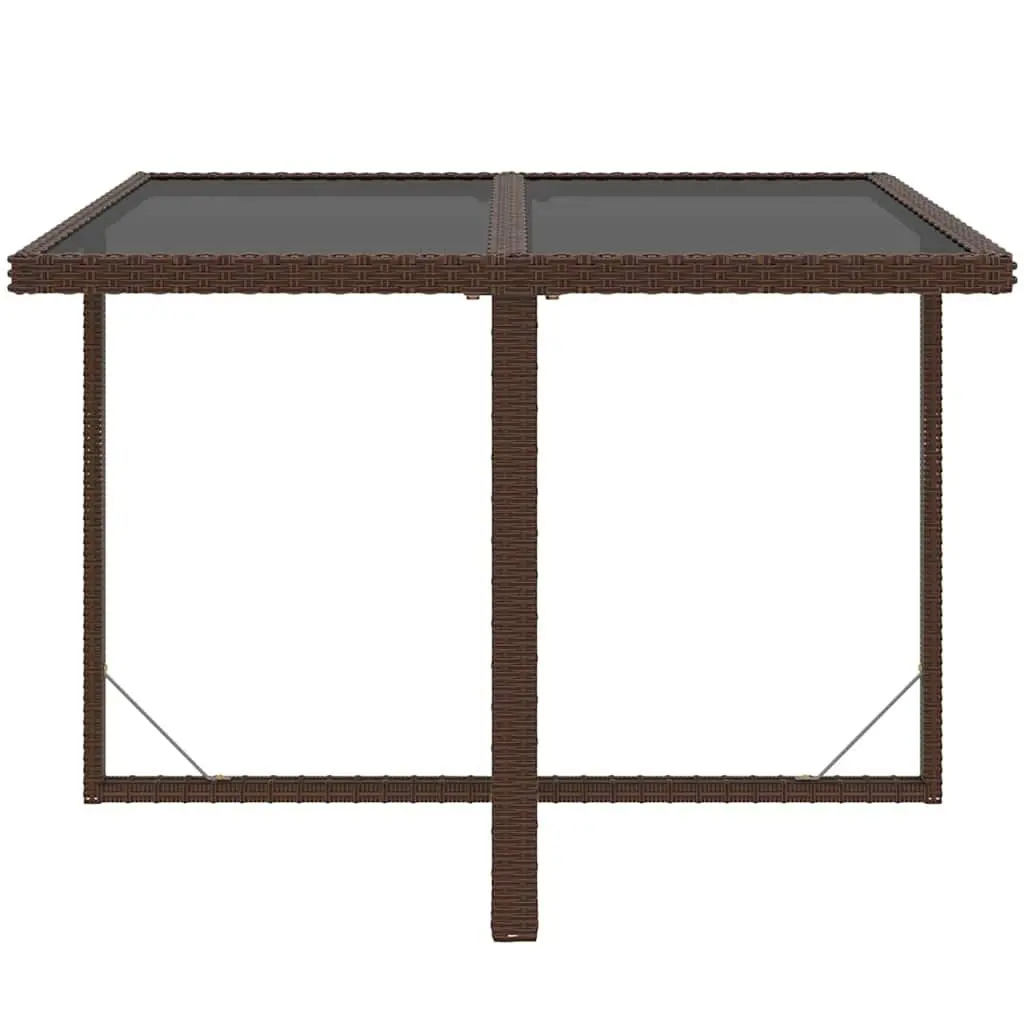 Garden Dining Set Outdoor Patio Furniture 9 Piece Brown PE Rattan with Cushions