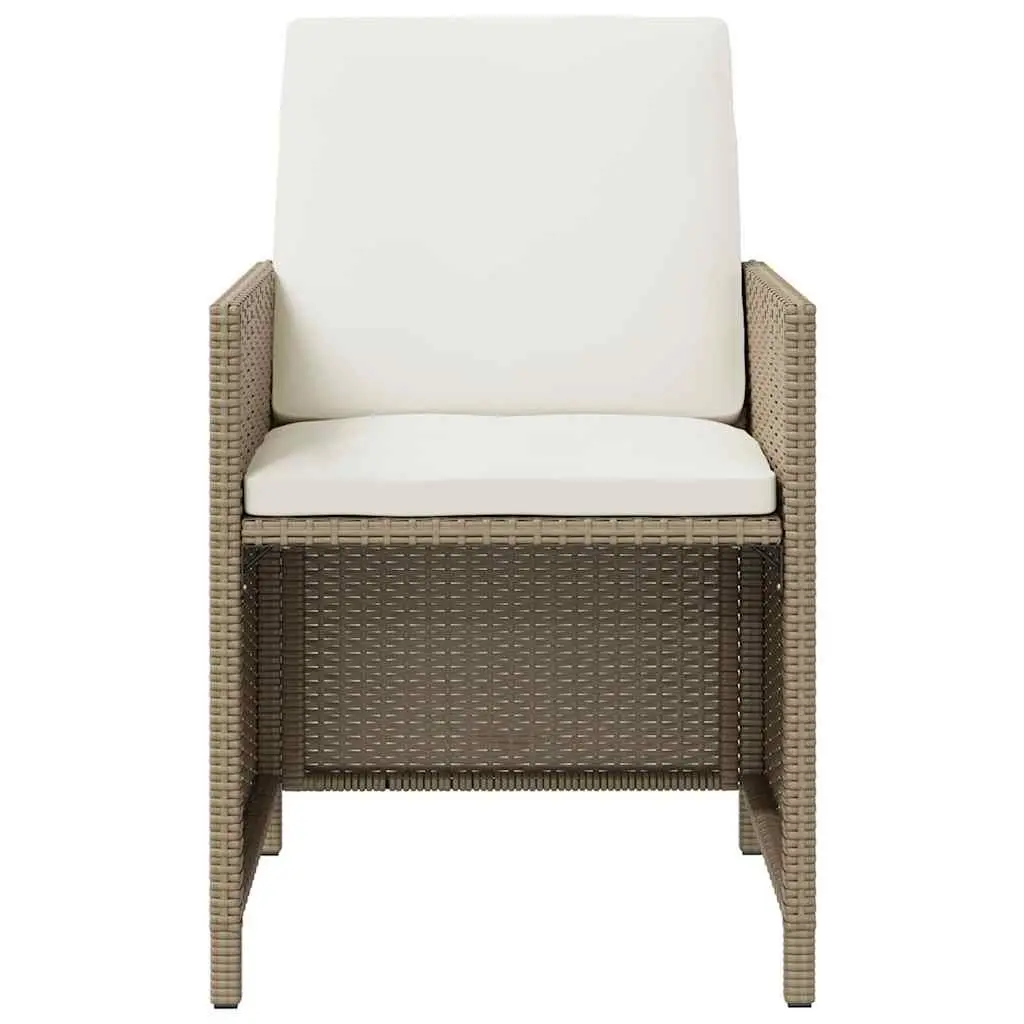 Garden Dining Set Outdoor Patio Furniture 9 Piece Beige Cushions