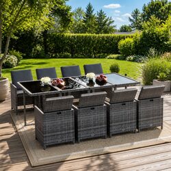 Detailed Specifications for 9 Piece Outdoor Dining Set